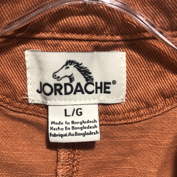 jordache shorts romper cotton and rayon copper spice color belted L - Picture 3 of 10